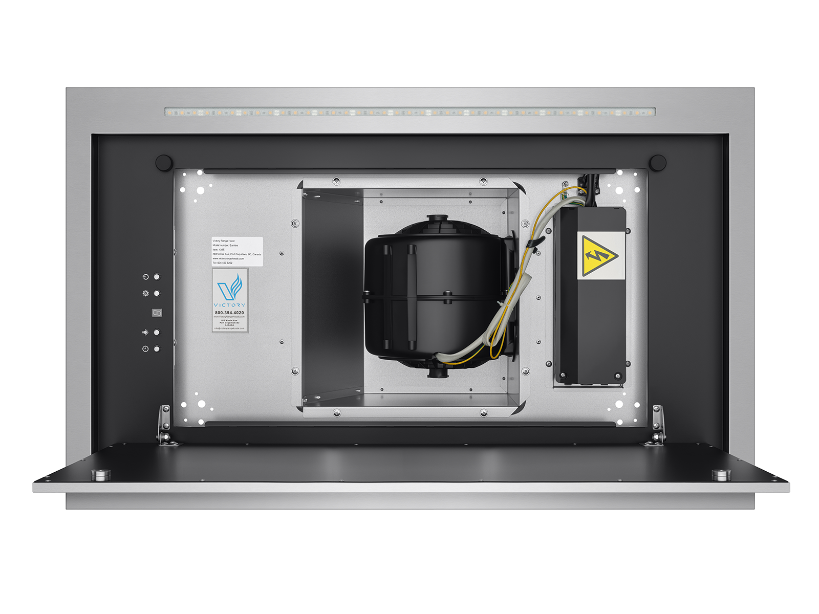 600 CFM Ceiling Mount Range Hood with Remote - VICTORY Sunrise 