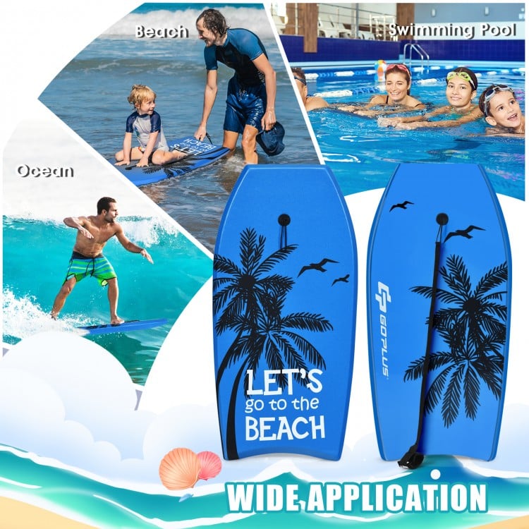 Super Lightweight Bodyboard Surfing with Leash EPS Core Boarding-S