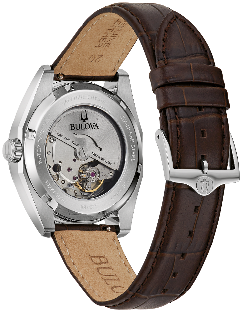 BULOVA Surveyor Automatic Green Dial Leather Strap | 96B427 
