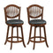 Swivel Bar Stools Set of 2 with Backrest and Wood Frame-25 Inches
