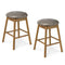 Swivel Counter Height Barstools with Solid Wood Legs and Footrests-Set of 2