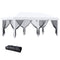 Outsunny 10'x20' Pop Up Canopy Tent Instant Canopies 6 Removable Mesh Sidewalls Carry Bag Cream White