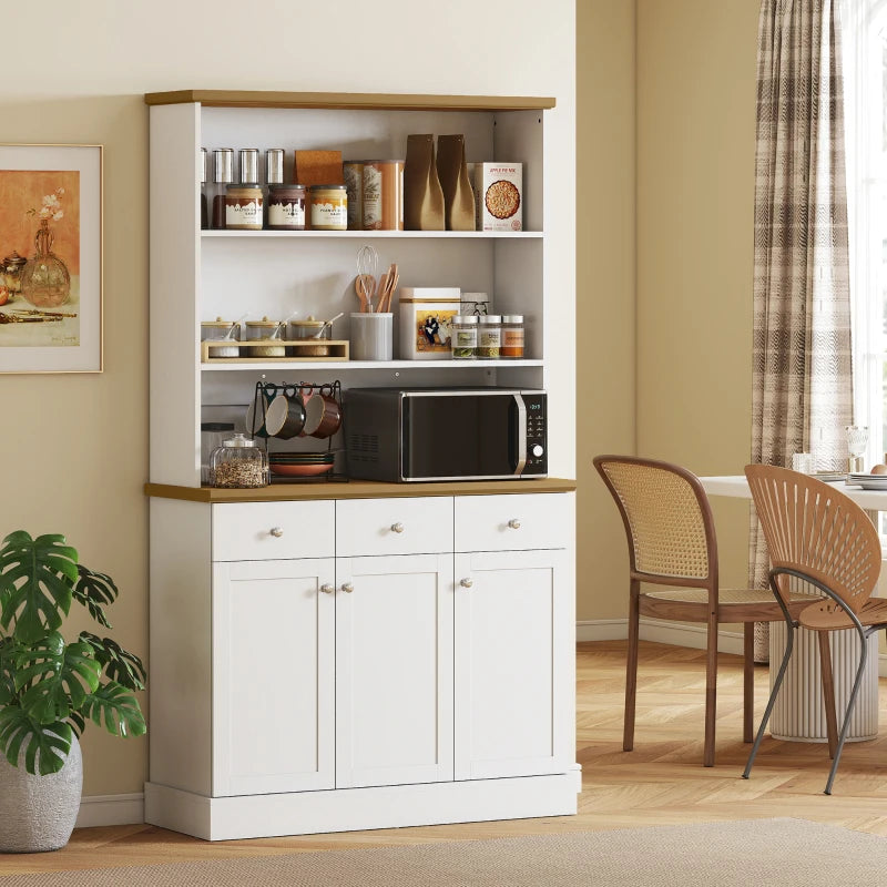 Kitchen Pantry Buffet Server Hutch Storage Sideboard Bookcase with Drawers & Cabinets for Living Room Cabinet Console