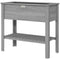 Outsunny Elevated Planter Paradise: Raised Bed Box with Shelf for Flowers, Vegetables, and Planter Box, Drain Holes, 36