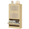 Rattan Shoe Storage Cabinet with 3 Flip Drawers and Adjustable Shelves, Entryway Shoe Cabinet for 18 Pairs, Oak