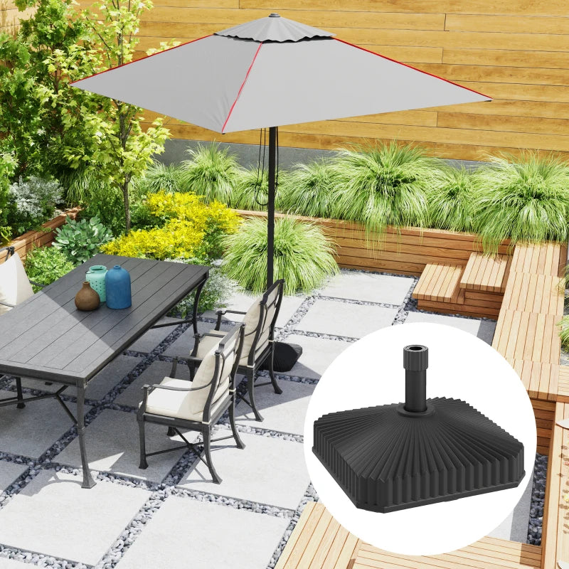 Patio Umbrella Base Umbrella Stand, Heavy Duty Outdoor Umbrella Stand Base 17.7" L x 17.7" W x 11.8" H Black