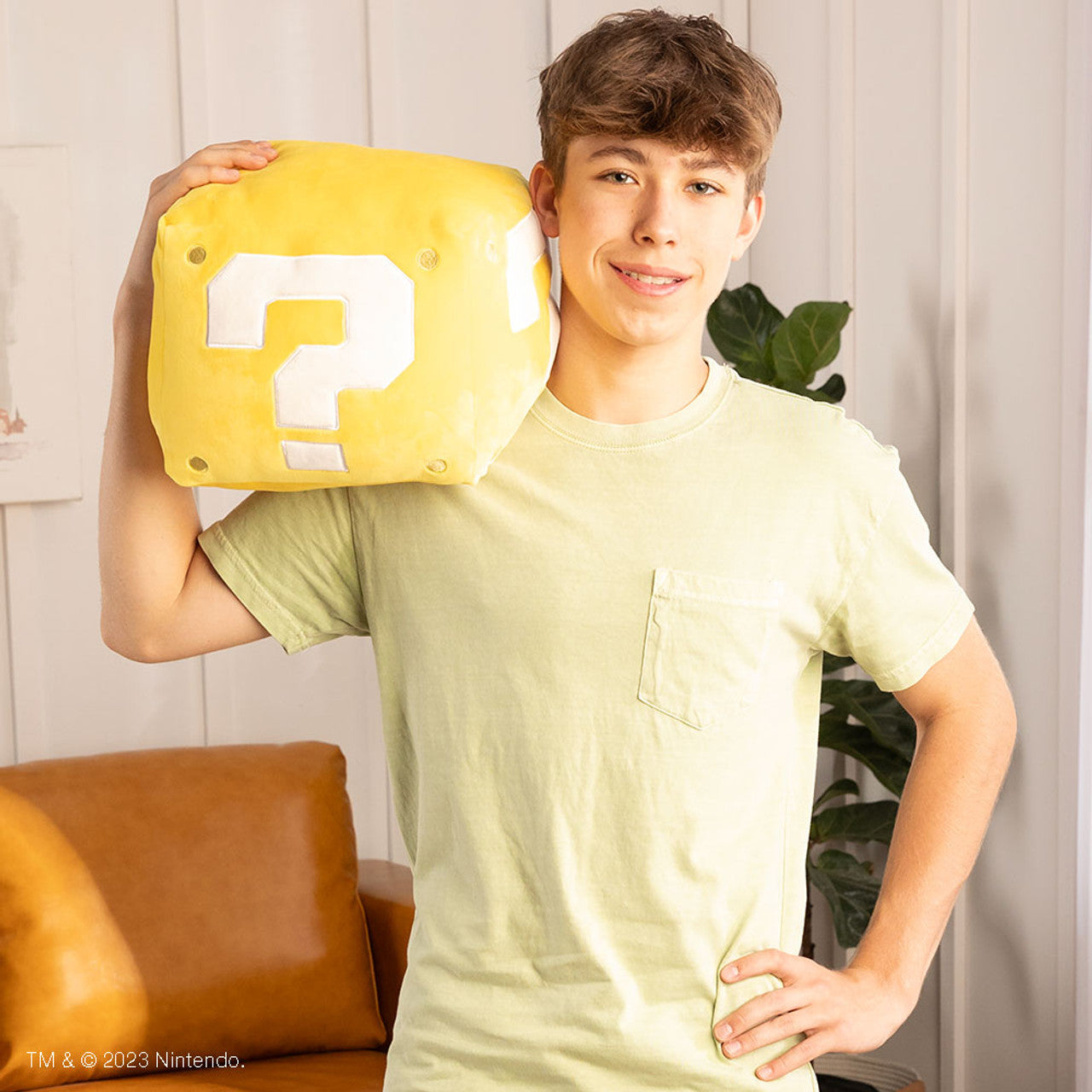 Club Mocchi-Mocchi Giant Nintendo Super Mario Plush 15 inch Plush - Block Cube 