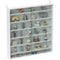 7-Tier Display Cabinet, Shot Glass Display Case, Glass Curio Cabinet with 2 Glass Doors and 6 Adjustable Shelves, White