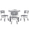 Qaba 5 Piece Toddler Table Chair Set Height Adjustable Activity Set Nursery Classroom Playroom Furniture Grey