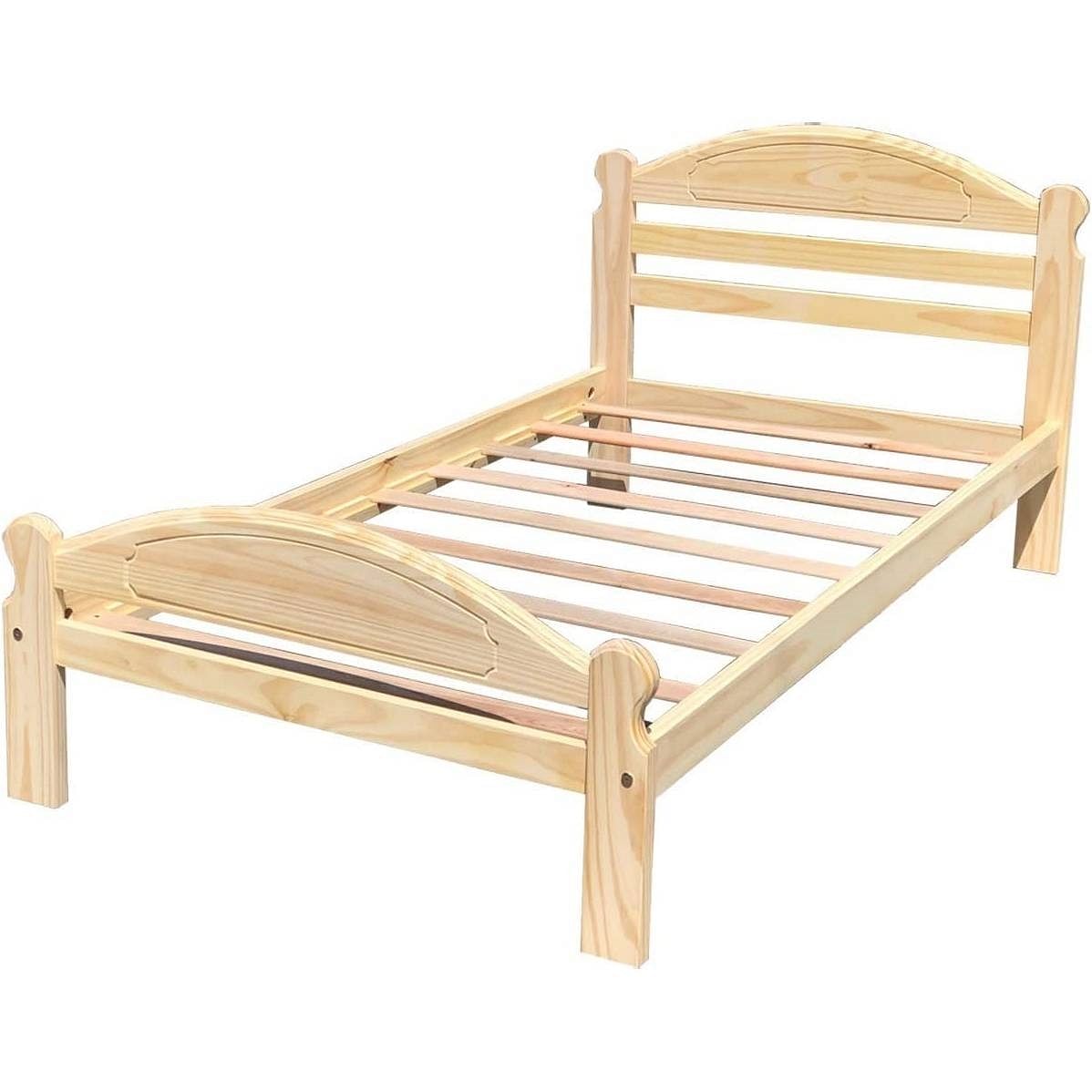 Twin Unfinished Solid Pine Wood Platform Bed Frame with Headboard and Footboard - Free Shipping