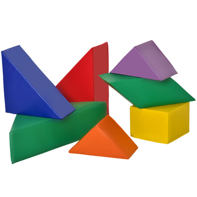 Qaba 7 Piece Soft Play Foam Climbing Blocks for Toddlers 1-3 Years 