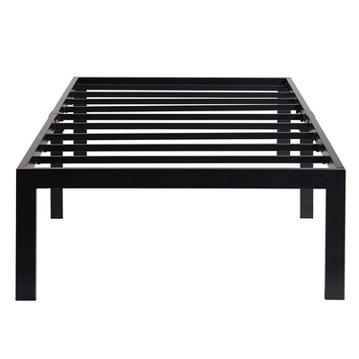 Twin 18-inch High Heavy Duty Black Metal Platform Bed Frame - Free Shipping 