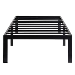 Twin 18-inch High Heavy Duty Black Metal Platform Bed Frame - Free Shipping