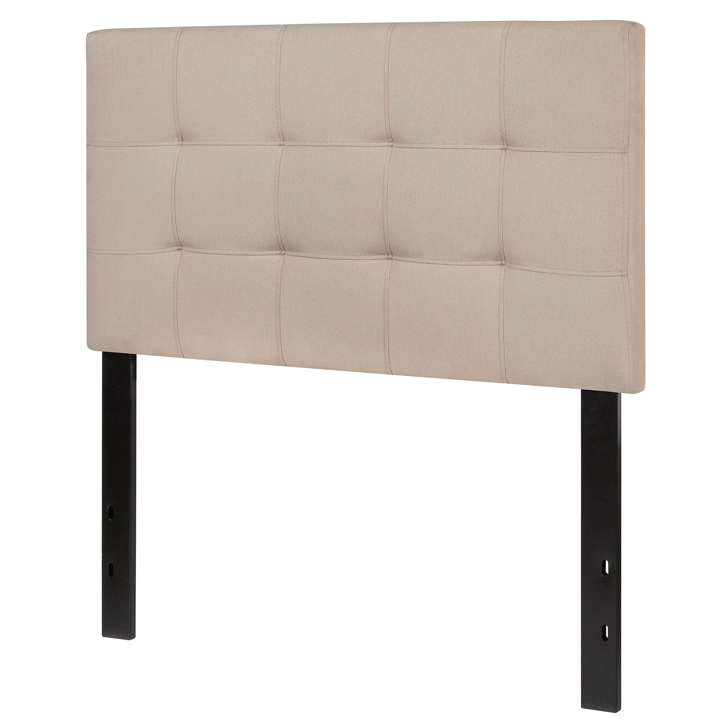 Twin size Modern Beige Taupe Fabric Upholstered Headboard - Free Shipping 