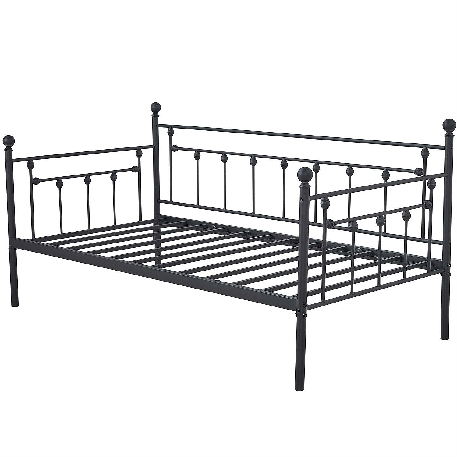 Twin size Classic Black Metal Daybed Frame - Free Shipping