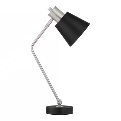 Simple Modern Metal Desk Light Table Lamp with Black Shade and Adjustable Tilt - Free Shipping 
