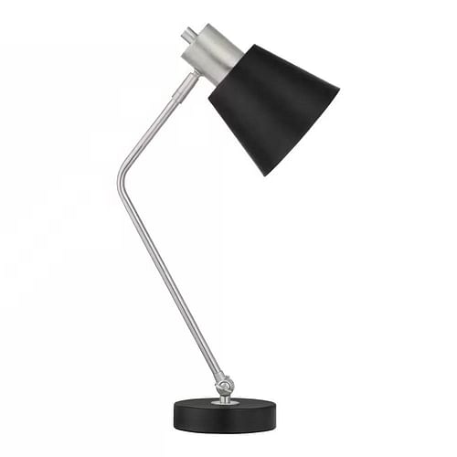 Simple Modern Metal Desk Light Table Lamp with Black Shade and Adjustable Tilt - Free Shipping