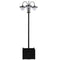 Outsunny Solar Lamp Post, 3-Head LED Garden Light with Built-In Planter & Battery for Garden Decoration, Black