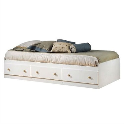 Twin size White Wood Platform Bed Daybed with Storage Drawers - Free Shipping 