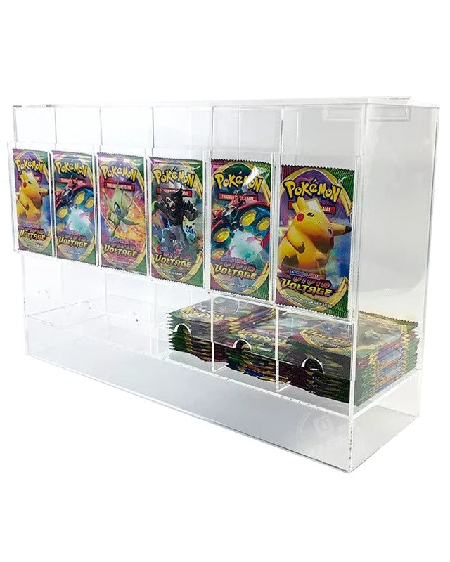 Pokémon Booster Pack 6-Slot Acrylic Display Dispenser - 4 Packs 