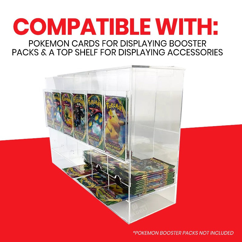 Pokémon Booster Pack 6-Slot Acrylic Display Dispenser - 4 Packs 