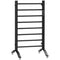 HOMCOM 8-Bar Electric Towel Warmer: Wall-Mounted/Freestanding Heated Towel Rail with Timer & LED Indicators, Black