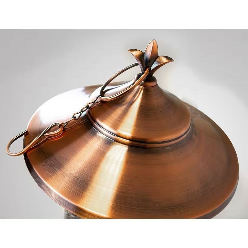 Large Copper Bird Feeder with 3 Tubes and 9 Feeding Ports - Free Shipping 