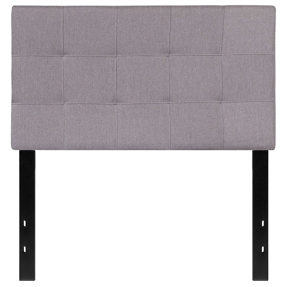 Twin size Modern Light Grey Fabric Upholstered Panel Headboard - Free Shipping