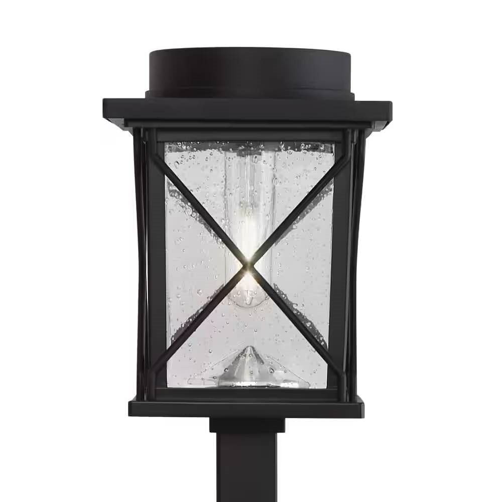 4-Pack - Black Solar LED Light Set - Outdoor Path Yard Lighting - Free Shipping