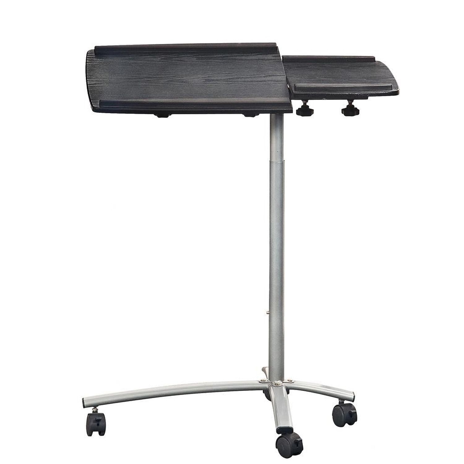 Adjustable Laptop Computer Cart Desk Stand in Graphite Wood Grain - Free Shipping