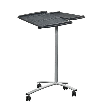 Adjustable Laptop Computer Cart Desk Stand in Graphite Wood Grain - Free Shipping 