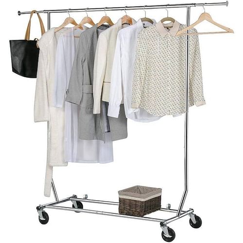 Heavy Duty Clothing Garment Rack with Locking Swivel Wheels - 250lb Capacity - Free Shipping 