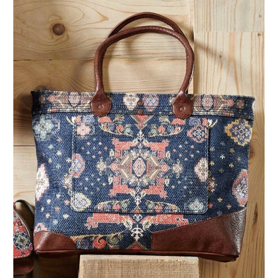 Telegraph Upcycled Canvas Tote Bag, Blue 