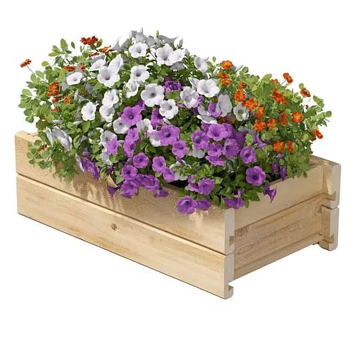 Natural Unfinished Cedar Wood Planter Box 21-inch x 11-inch - Made in USA - Free Shipping 