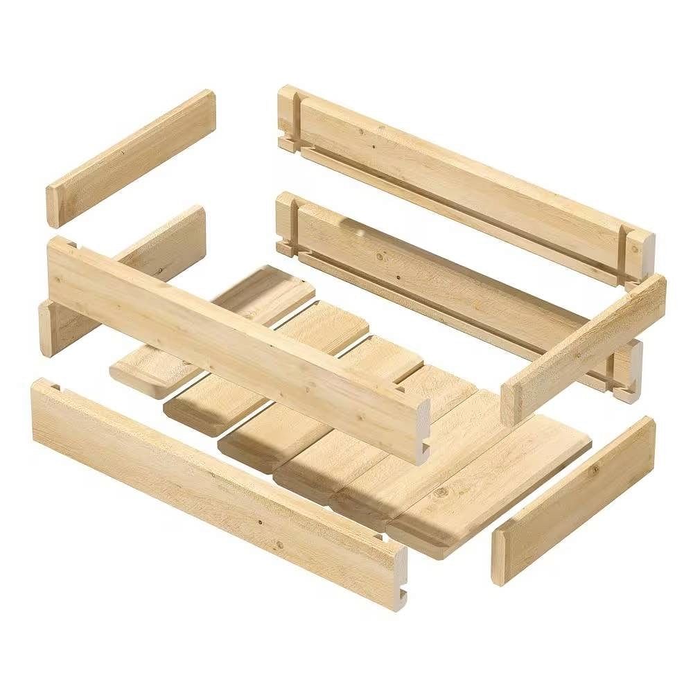 Natural Unfinished Cedar Wood Planter Box 21-inch x 11-inch - Made in USA - Free Shipping 