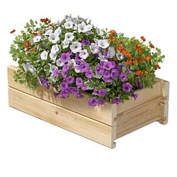 Natural Unfinished Cedar Wood Planter Box 21-inch x 11-inch - Made in USA - Free Shipping 