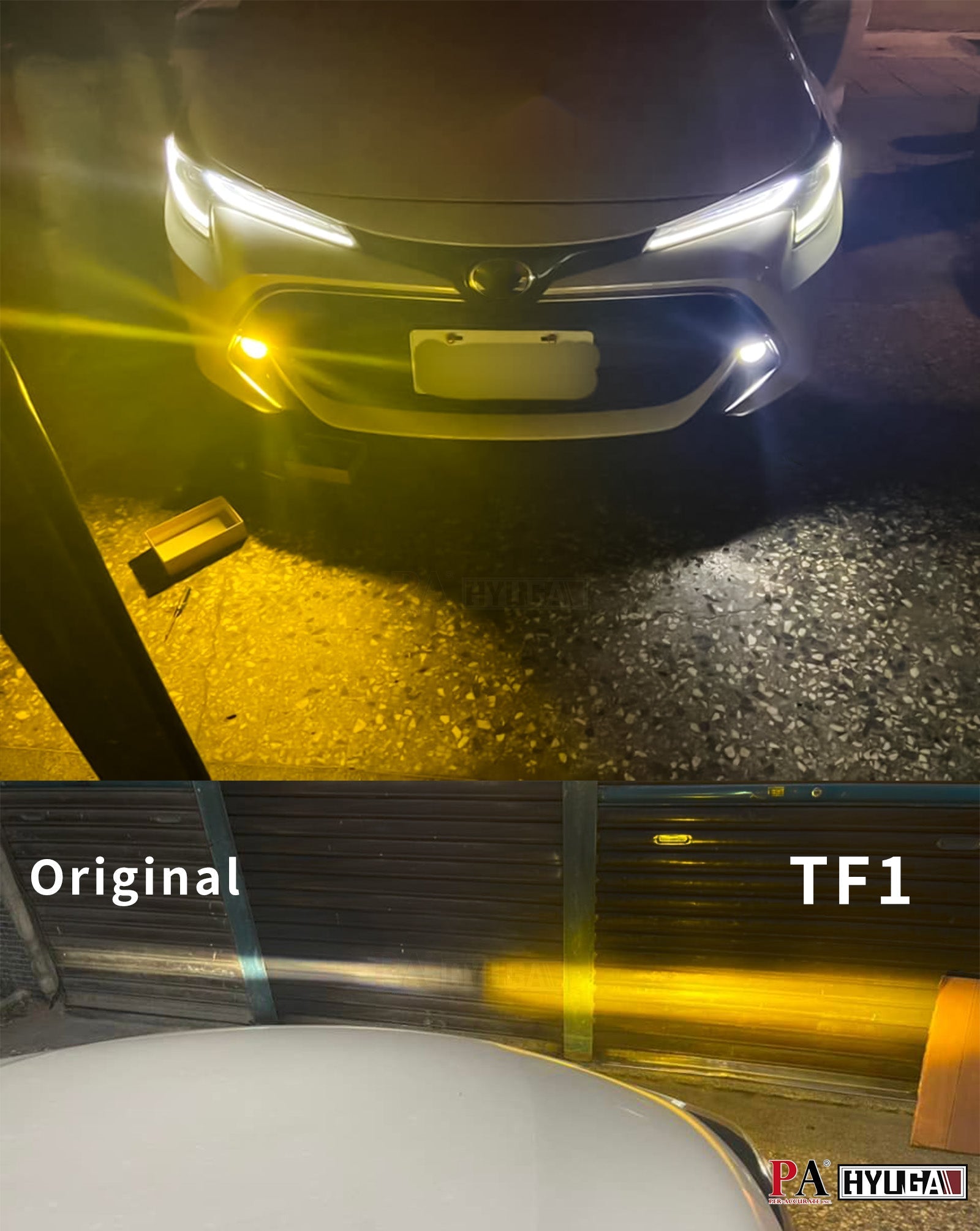 TF1 2x LED Fog Light Bulbs 3000K Amber 6000K White 30W Plug and Play Compatible with 2020~ Corolla Cross, Corolla, CHR, SIENTA, RAV4, HILUX HYUGA (Pack of 2) 