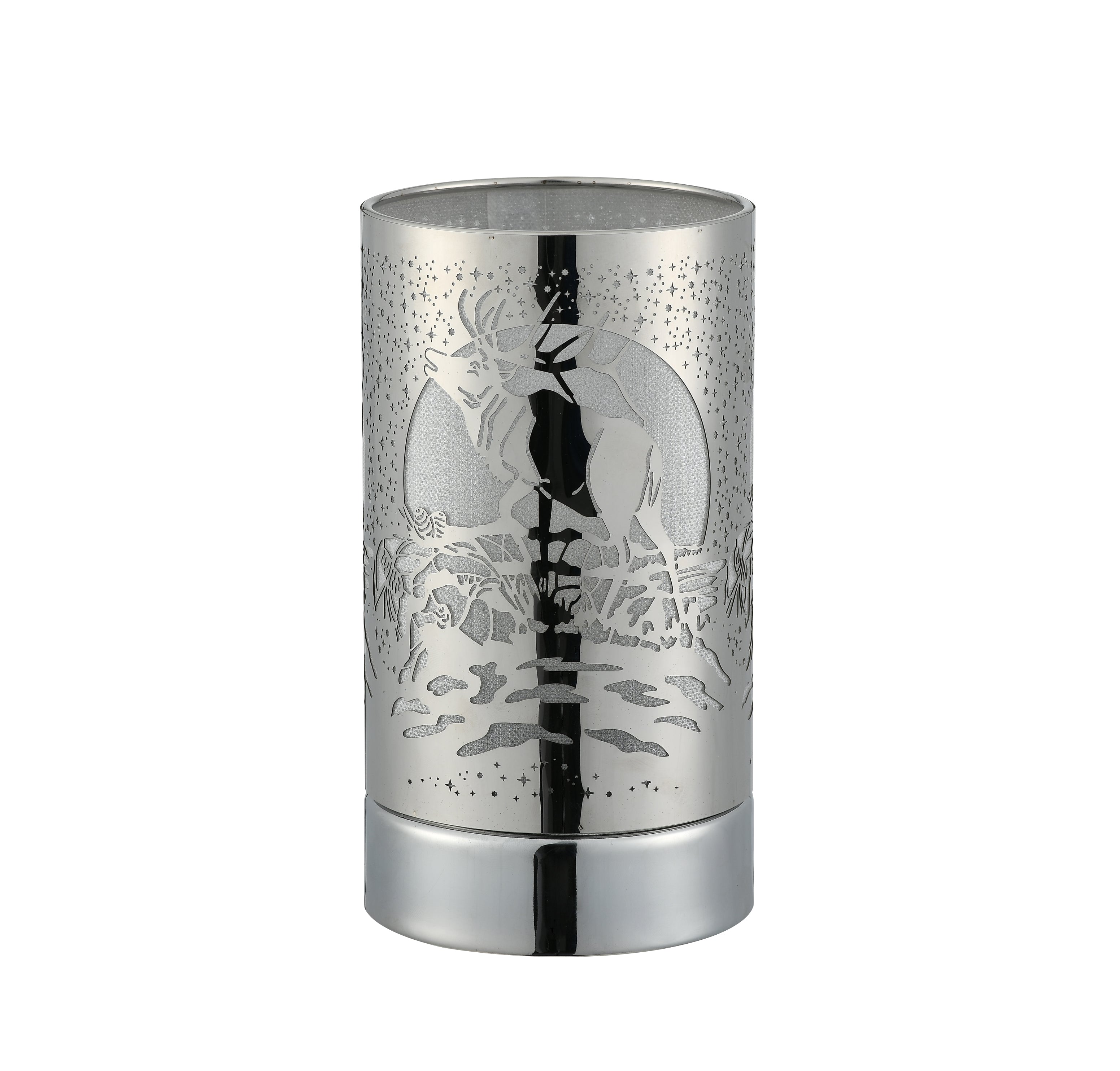 7" Touch lamp/Oil burner/Wax warmer- Silver Elk