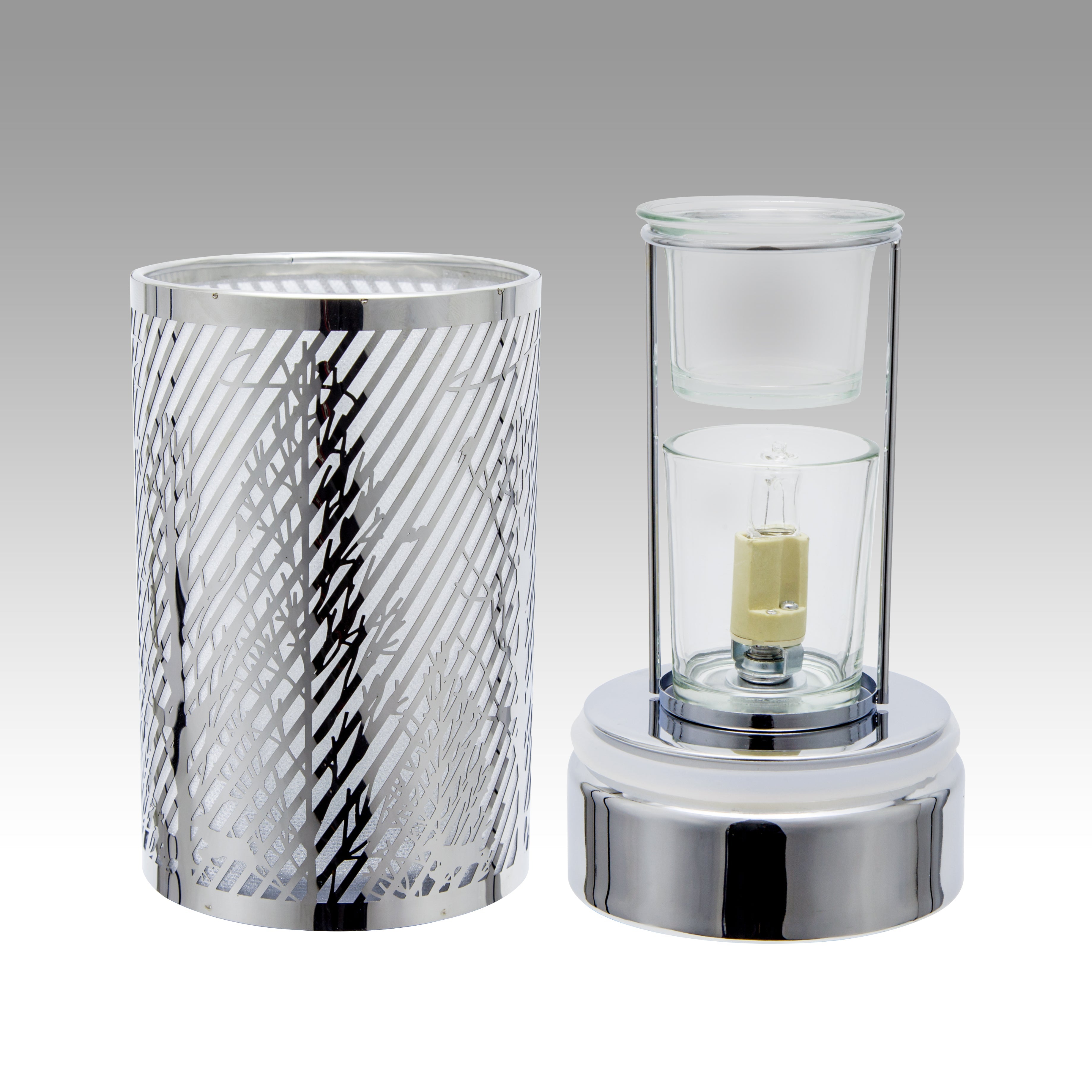 7" touch lamp-Fragrance Wax Melts Warmer -Electric Candle Essential Oil Burner-Metal Ravine Table decor