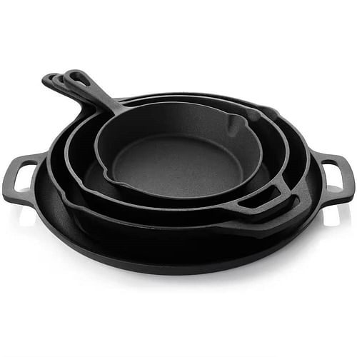 12-Piece Cast Iron Cookware set with Dutch Oven Frying Pan Skillet and Pizza Pan - Free Shipping