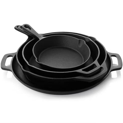 12-Piece Cast Iron Cookware set with Dutch Oven Frying Pan Skillet and Pizza Pan - Free Shipping 