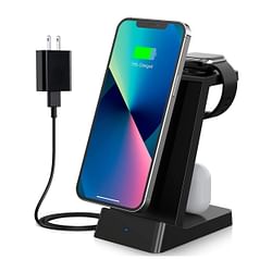 Trexonic 3 in 1 Fast Charge Charging Station in Black - Free Shipping