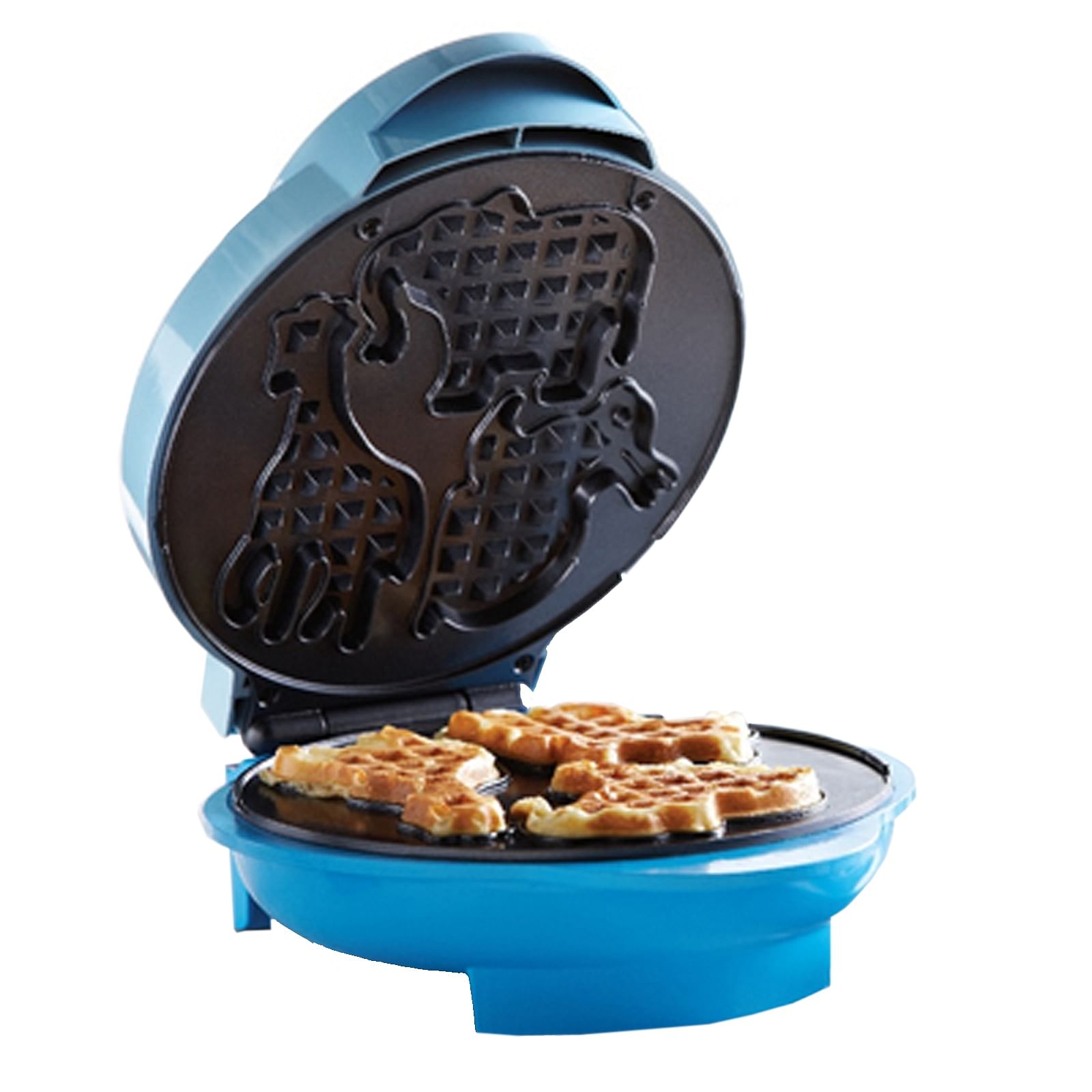 Brentwood Animal Shaped Waffle Maker in Blue - Free Shipping 