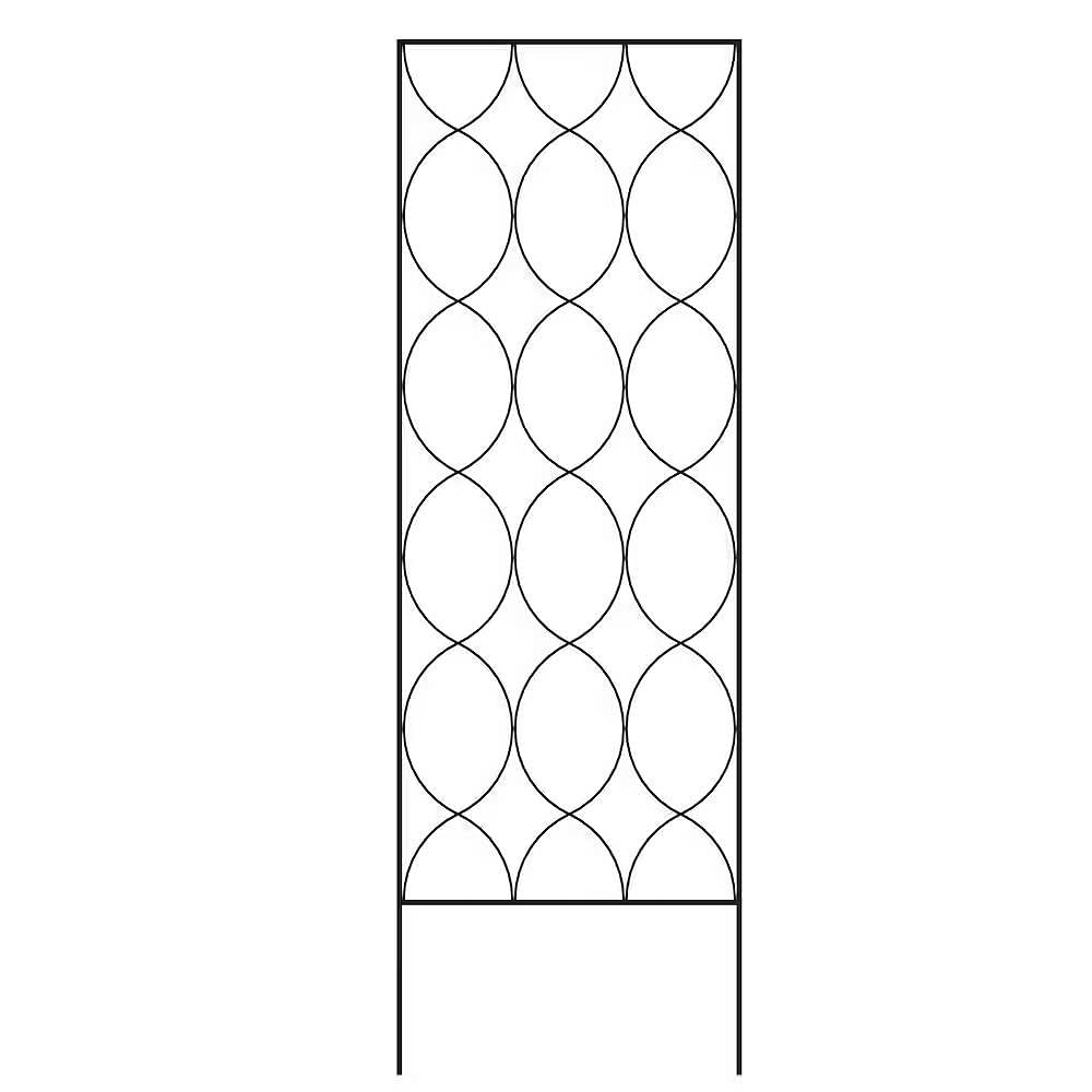 Modern 6-Ft Outdoor Metal Garden Trellis with Black Powder Coated Finish - Free Shipping