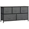 HOMCOM 5-Drawer Linen Storage Tower: Removable Fabric Drawers, Steel Frame for Living Spaces