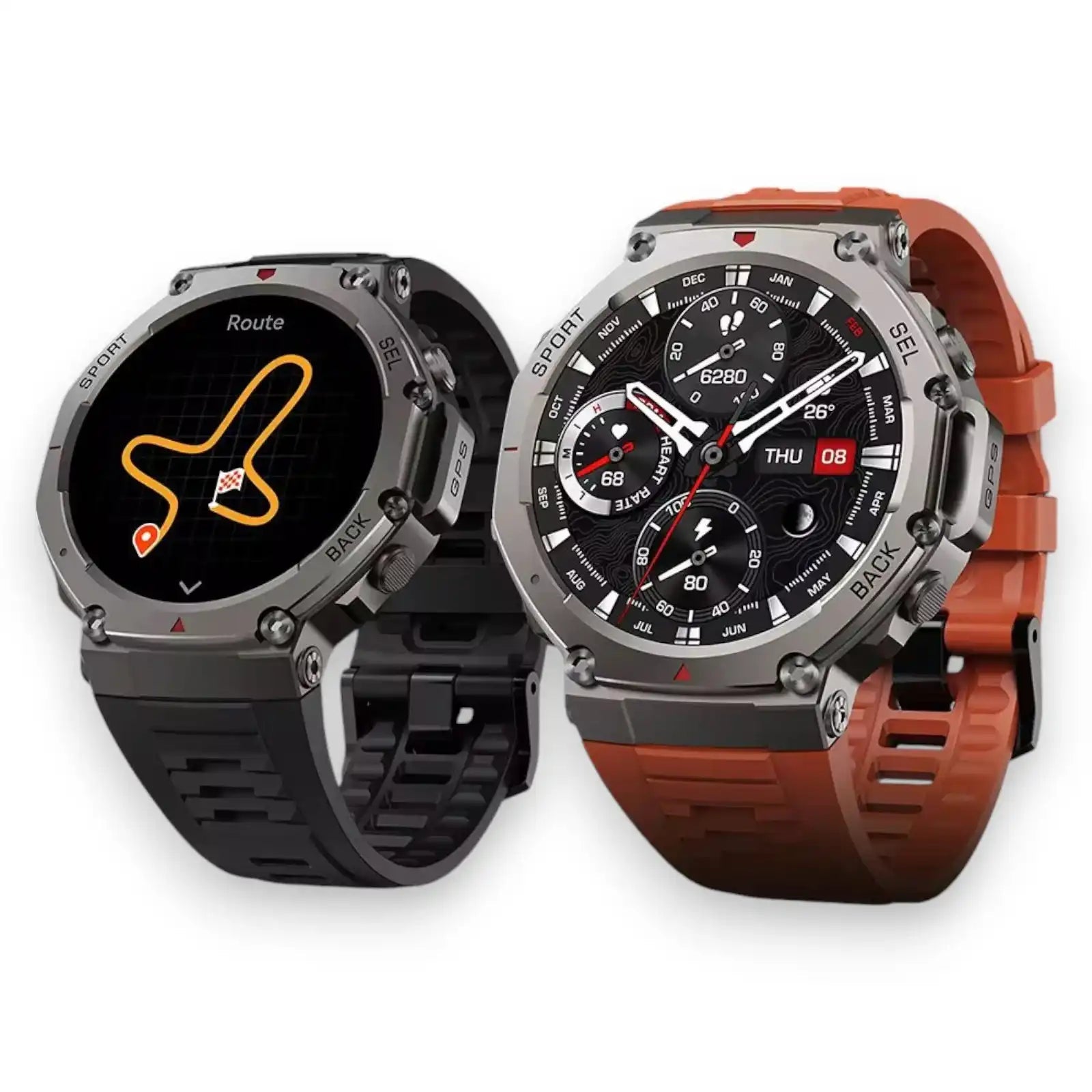 TUTT GPS Smart Watch – Advanced Outdoor Navigation; AI Health Tracking Always-on display G8