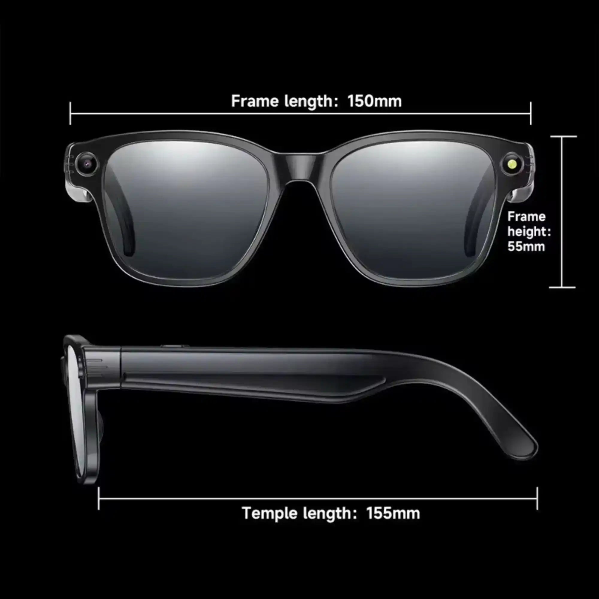 TUTT GS10 AI Glasses | Smart Sunglasses HD Camera + AI Integration & Intelligent Object Recognition | Replaceable with Prescription Lenses