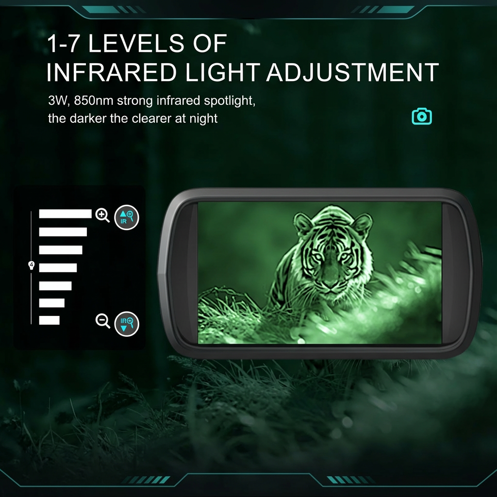 TUTT 4K Infrared Night Vision Goggles Day & Night Camera Binoculars 4.5-Inch HD Screen 4000mAh NV2183