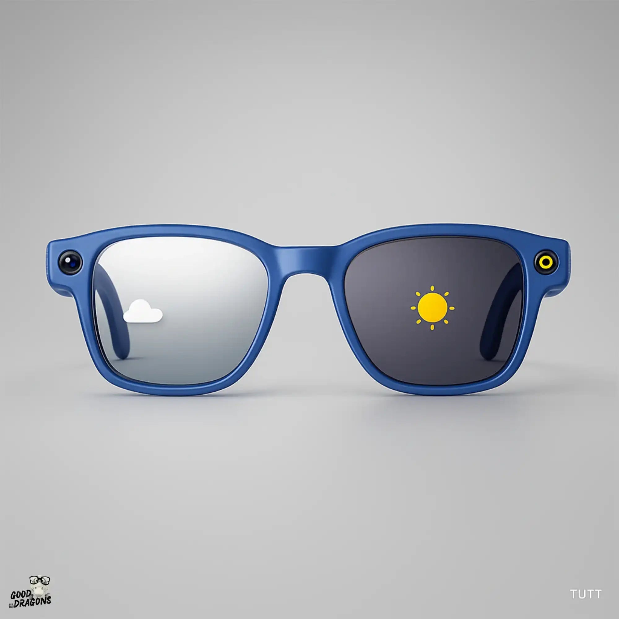 TUTT AI Glasses | Smart Sunglasses AI Integration & Intelligent Object Recognition HD Camera + | Replaceable Lenses GS10-V