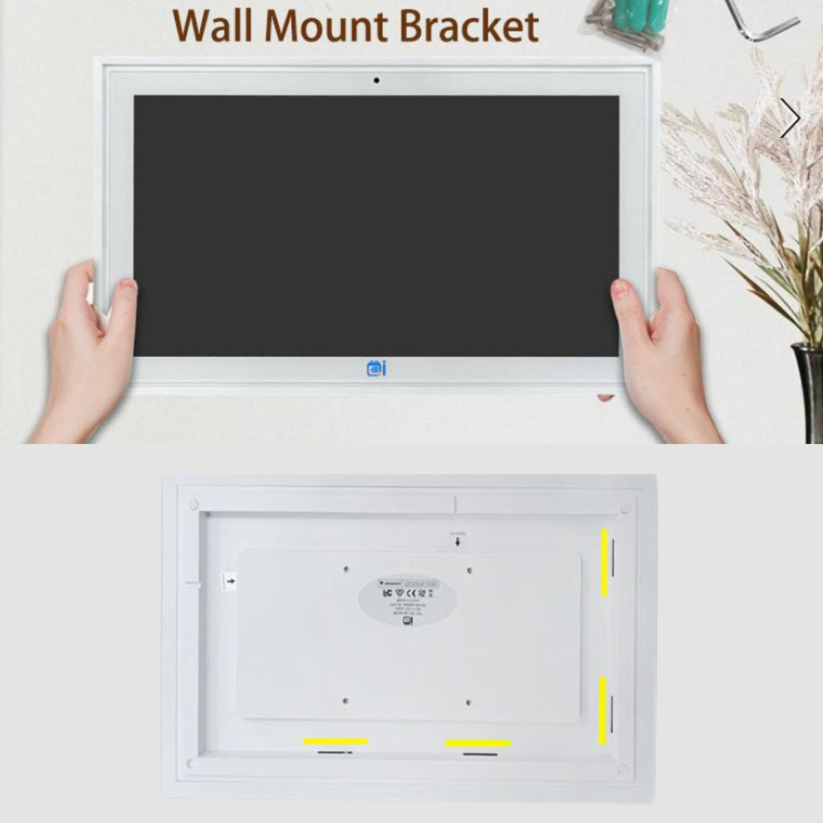 TUTT 15.6" Smart Display Digital Calendar with Camera, Android 14, Video Call Feature, Chore Chart, Photo & Video Frame, Wall Mounted & Desktop